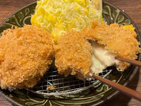Agu cheese minced meat cutlet set meal