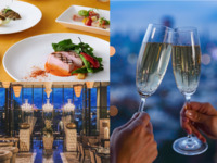 〈県民の日限定10%off〉乾杯スパークリングワイン付き＊深谷ネギのパイ包みスープやサーモンポワレ、メインに国産豚ローストか国産牛ロースのロティ、ロッシーニを選べるディナーコース全5品