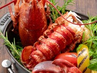 Live lobster & Fillet Beefsteak100g course