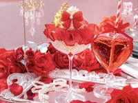 フリル苺パフェ（ドリンクセット）