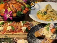 Xmas、忘年会に【シーズナルコース】　ローストチキンや蟹パスタなど、　