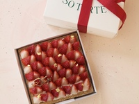 【12/19〜25受取予約】 ストロベリースクエアタルト15cm（チョコクリーム）