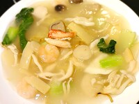 Fried noodles with shrimp sauce