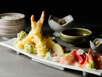 【旬の贅沢、海の幸】　お造りと季節の天ぷら御膳 ◎1-2月◎