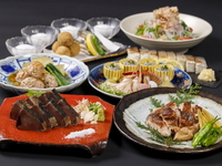 【12月豪華忘年会プラン】『名物！かつを藁焼き塩たたきと鰹お造りの食べ比べ』【牛みすじの藁焼き】を含む全12品　高知地酒含む2時間飲み放題付　よさこいコース