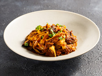 Wagyu Beef Braised in Red Wine with Tagliatelle