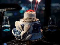 *Triple main course available only on weekdays from January 8th* [Luxurious Anniversary] 12 varieties / "Anniversary cake" sparkling in the starry sky "Image hors d'oeuvres" enveloping the table in a sea of clouds in the sky An anniversary course just for two, set on a heavenly stage