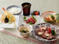 ≪銘柄牛ステーキ・天婦羅・刺身付≫特選中津川御膳