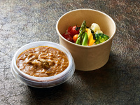 Hotel curry with Hitachi beef and grilled vegetables