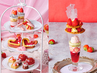 ★12/26・27限定10%オフ★【通常席 】ストロベリーアフタヌーンティー＋苺のミルフィーユパフェ＆苺スパークリング付き！