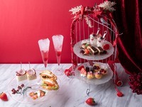 【アフタヌーンティー＋セイボリーのセット(1/10~1/31)】Winter Breey Chocolate 苺＆チョコレート6種類のデザートと3種類のセイボリーがのった季節を届けるアフタヌーンスタンド