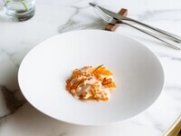 7-course dinner with a glass of champagne