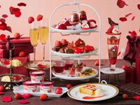 【平日：いちご＆チョコ・バレンタインルージュのパフェ＆苺カクテル付】ストロベリー＆チョコレートのアフタヌーンティーwithハーゲンダッツ（2時間カフェフリー2/4～）