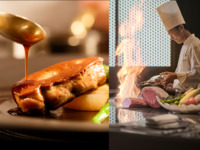 【蒼玉】乾杯こぼれスパークリングワイン付きフォアグラと活蝦夷鮑の厳選松阪牛コース（土日祝）