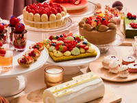 Strawberry sweets buffet