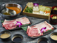 あぐー豚と県産和牛のしゃぶしゃぶコース