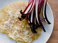 Red sea bream crudo with lemon vinaigrette and horseradish