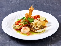 [Time Sale 20% OFF] Main Dish 2: Seafood Assortment Cooked in Three Ways with Butter Sauce Made with Local Herbs