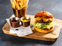 Grove Burger Set with Salad, Soup, and French Fries