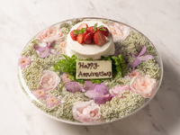 【豪華記念日Special Course】乾杯酒とアニバーサリーホールケーキ付き メインは飛騨牛に変更、濃厚ビスクリゾットもついた贅沢な George’s Dinner Course