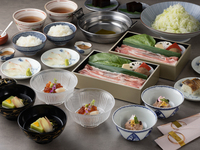 【개별 냄비의 국물 샤브】 축하 회석 “축 이와이”(엄선 돼지고기)*전날까지의 예약 필요