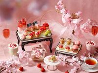 【早割★乾杯スパークリングワイン付】桜×いちごお花見アフタヌーンティー　平日/予約制