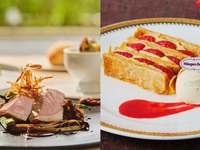 2/4～【カフェフリープレゼント】デザートに苺ミルフィーユ～ハーゲンダッツバニラアイス添え～＊鮮魚の柚子マリネや鴨と深谷ネギのパイ包みスープ、北海道産ポークロースと冬野菜を味わうランチ-SEASON-