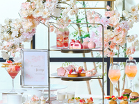 ＜土日祝＞『スペシャルデザート&スペシャルドリンク付き桜色のストロベリーアフタヌーンティー』 スイーツでお花見気分！～桜といちごが奏でる心ときめくひとときを～　マリアージュフレール1杯＋その他ドリンクお替り自由