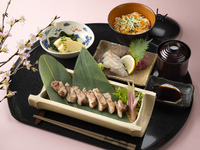 [April weekdays only] BAMBOO Uzuki set meal with coffee or TWG Tea