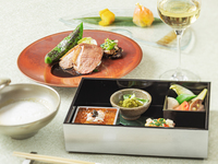 【川床ランチ】鴨川 京フレンチ｜選べるメインの4品