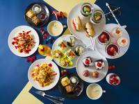 FIKA AFTERNOON TEA [Nordic x Strawberry] Nordic Strawberry Fair [March to May] Afternoon tea set of cakes, sweets, and savory dishes