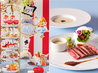 【平日夜限定！】≪乾杯酒+ワイン2杯+ステーキ付≫アリスのストロベリーアフタヌーンティー