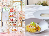 【パスタランチ】桜色のストロベリーアフタヌーンティー（土日祝）