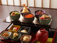 【2月】乾杯ドリンク付　いろどりご膳～小どんぶり食べ比べ～