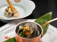 3/6- 黒毛和牛 特別季節懐石｜サザエとロースステーキ60g