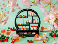 【さくら×AfternoonTea】春爛漫の桜アフタヌーンティー＋ティースタンド+紅茶10種フリーフロー