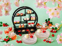【さくら×AfternoonTea】春爛漫の桜アフタヌーン＋ティースタンド+「白薔薇」メッセージプレート+紅茶10種フリーフロー