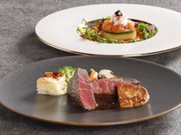 [Steak Dinner Full Course] Double main course of beef fillet and fish dish + complimentary glass of champagne