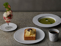 Homemade Sweet Red Bean & Butter Toast, with Parfait Bambi【 ¥3,600 (excl. tax)】