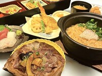 3/2〜ランチ限定★大沼牛の炙りコース（豆ちゃのおばんざい、鯛みつばの土鍋ごはんなど）