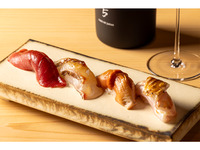 (Lunch) Nigiri course with champagne Free flow (90 Mins.)