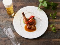 [Beer Garden] 5 types of appetizers, 2 courses of Kuroge Wagyu beef loin main course + free drinks including sparkling wine