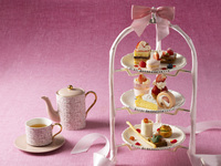 Enjoy the Strawberry and Cherry Blossom Afternoon Tea Set with Francfranc tableware