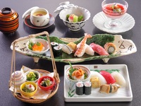 寿司会席＋乾杯グラスシャンパン または おすすめの日本酒（3/1～）