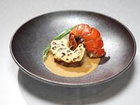 【Upgrade Course】A six‑course menu featuring a lobster dish and double mains of Kuroge Wagyu beef