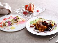 【春のテラス割・Web限定】表参道で愉しむ選べるご褒美ランチ3品＆乾杯シャンパーニュ付