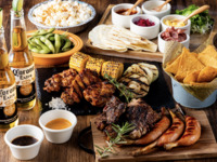 《3月中のご来店限定》3時間飲み放題&【限定ラベルラガービールプレゼント付！】ボリューム満点◎牛鶏の肉盛り&手作りタコス体験もできる♪【メキシカンBBQプラン】