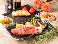 【鉄板欅】　国産牛を使用したコースと選べるデザート2種　2026年3月～