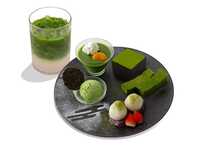 Matcha sweets plate + drink