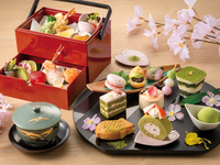 桜と抹茶のアフタヌーンティー